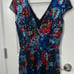 Dress the Population Red Sheath Midi Dress V-Neck Flutter Sleeves