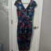 Dress the Population Red Sheath Midi Dress V-Neck Flutter Sleeves