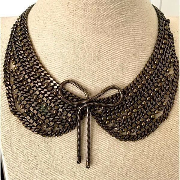 Rare Dannijo Stella Vintage Rocker Necklace Chain Collar, Celebrity Favorite