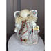 NWT Country Angel Doll Floral Dress Yarn Hair Button Accents Country Chic Decor