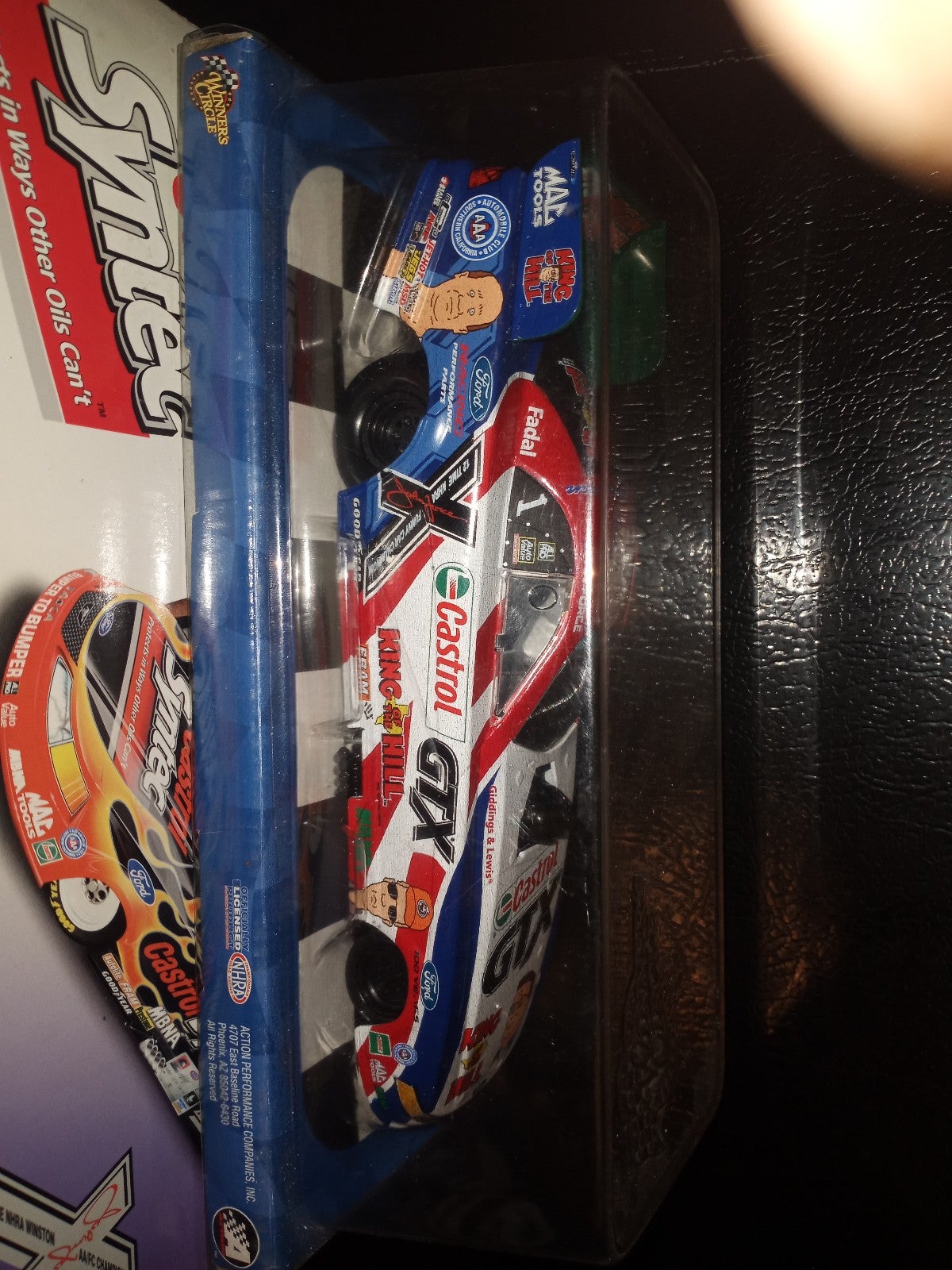 KING OF THE HILL. RACING HOT ROD DIE CAST CAR JOHN FORCE