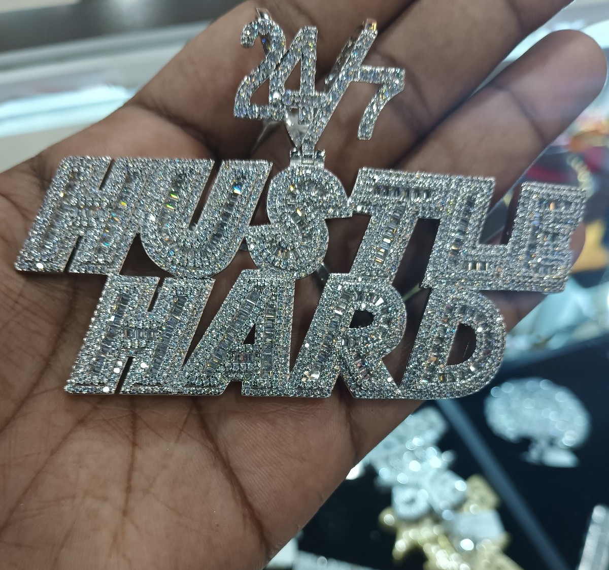 Silver cz pendant