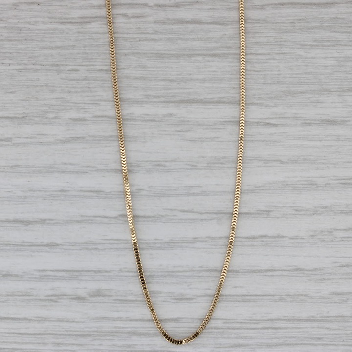 19.75 1mm Box Chain Necklace 14k Yellow Gold