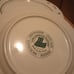 Set of 7 Dinner Plates Longaberger Pottery Woven Traditions Heritage Green USA