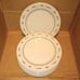 Set of 7 Dinner Plates Longaberger Pottery Woven Traditions Heritage Green USA