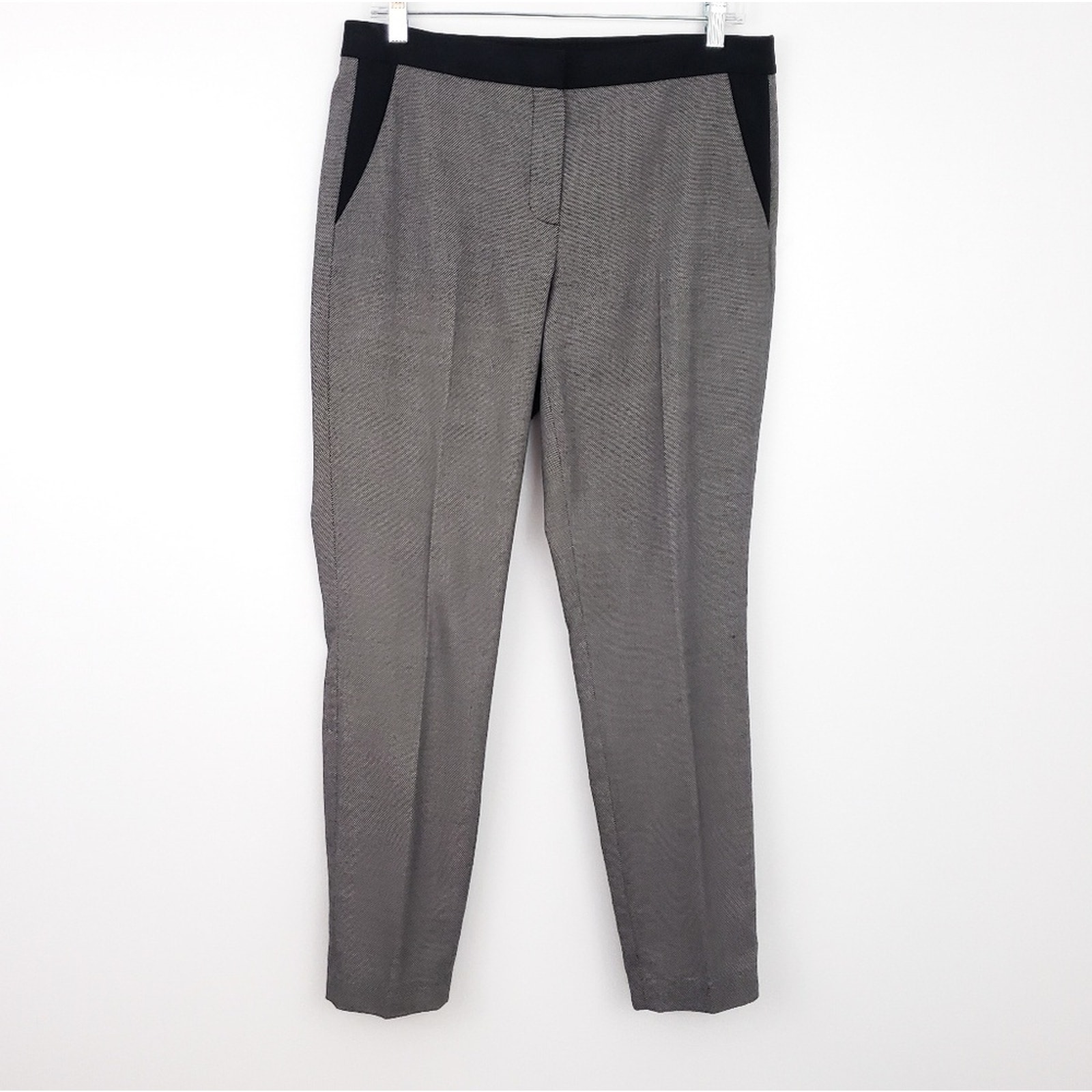 T. Tahari Black White Career Pants size 8 Women Excellent Preowned Condition
