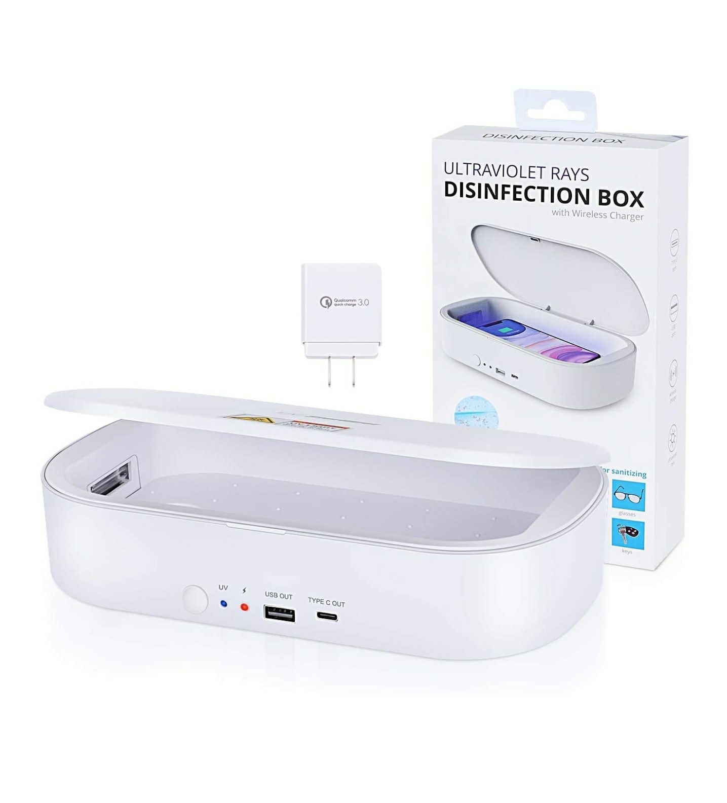 Ultraviolet Phone Disinfection Box A4