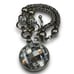 Y2K Vintage Silver Toned Statement Unbranded Chunky Necklace With Two Disco Styl