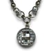 Y2K Vintage Silver Toned Statement Unbranded Chunky Necklace With Two Disco Styl