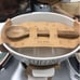 Rae Dunn Stuffing pot with wooden Spoon