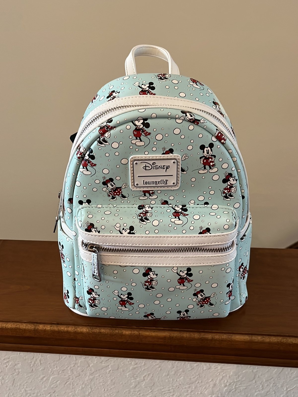 Loungefly Mickey & Minnie Snow Mini Backpack