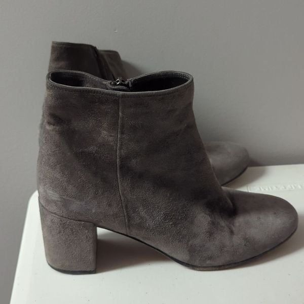 Vince Gray Zip Up Booties