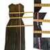 L’AGENCE Maxi Dress Size 4 Silk Liquid Bronze Metallic Front Slit Flowy Formal