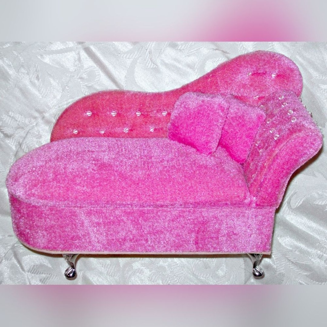 Pink Chaise Lounge Trinket/Jewelry Storage Box