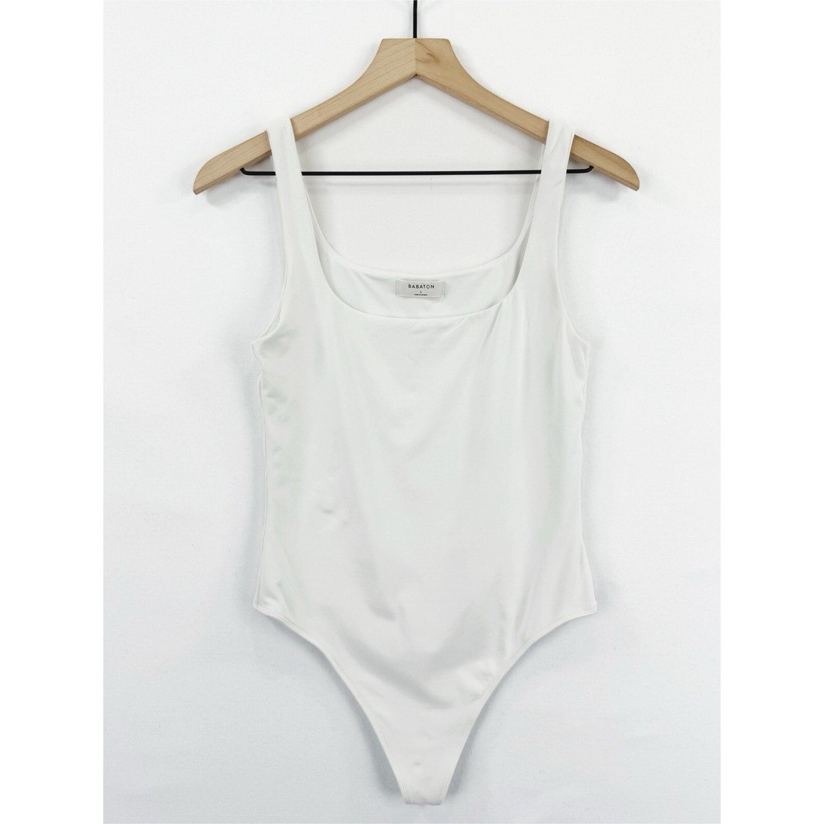 Babaton White Women’s Square Neck Contour Bodysuit