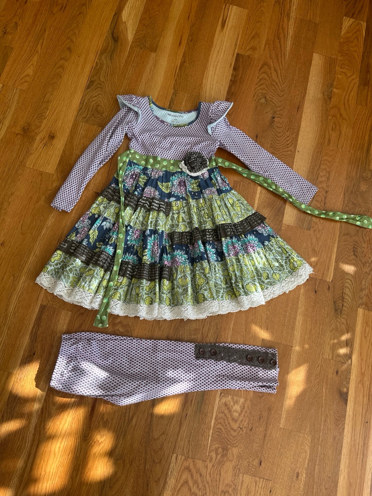 Mustard Pie dress/set 4t