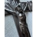 Vintage Black/Brown Metal Crucifix Jesus for Home Display Plaque Sign 8