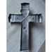 Vintage Black/Brown Metal Crucifix Jesus for Home Display Plaque Sign 8