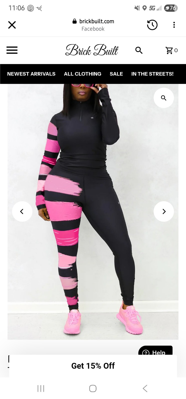 Limited Edition Breast Cancer Awareness workout tights by Brick Built