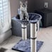 Basics Cat Tower with Hammock and Scratching Posts for Indoor Cats, 15.8 x 15.8