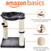 Basics Cat Tower with Hammock and Scratching Posts for Indoor Cats, 15.8 x 15.8