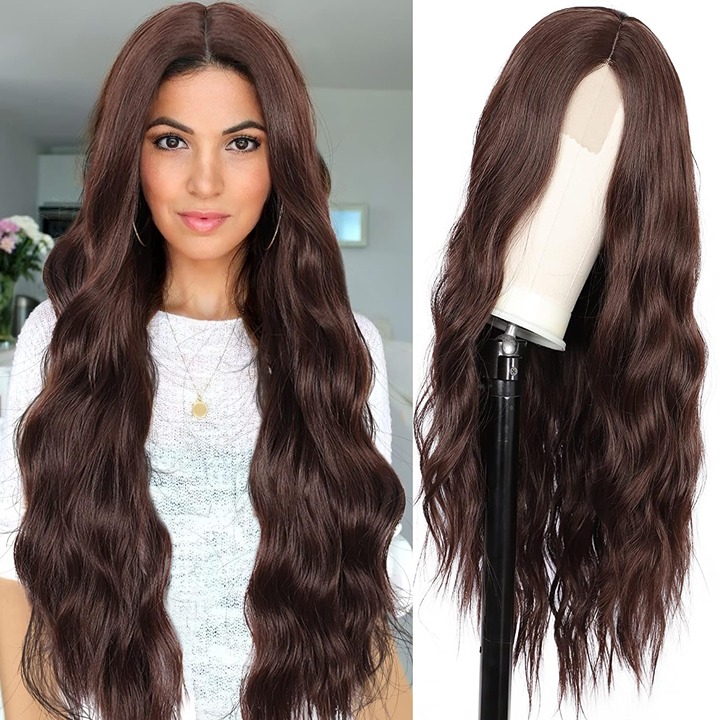 Center Parting Heat Resistant Lace Frontal Wigs