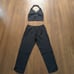 Italian designer Loris Abate black silk cropped top/pants, Italian 42, like new