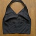 Italian designer Loris Abate black silk cropped top/pants, Italian 42, like new