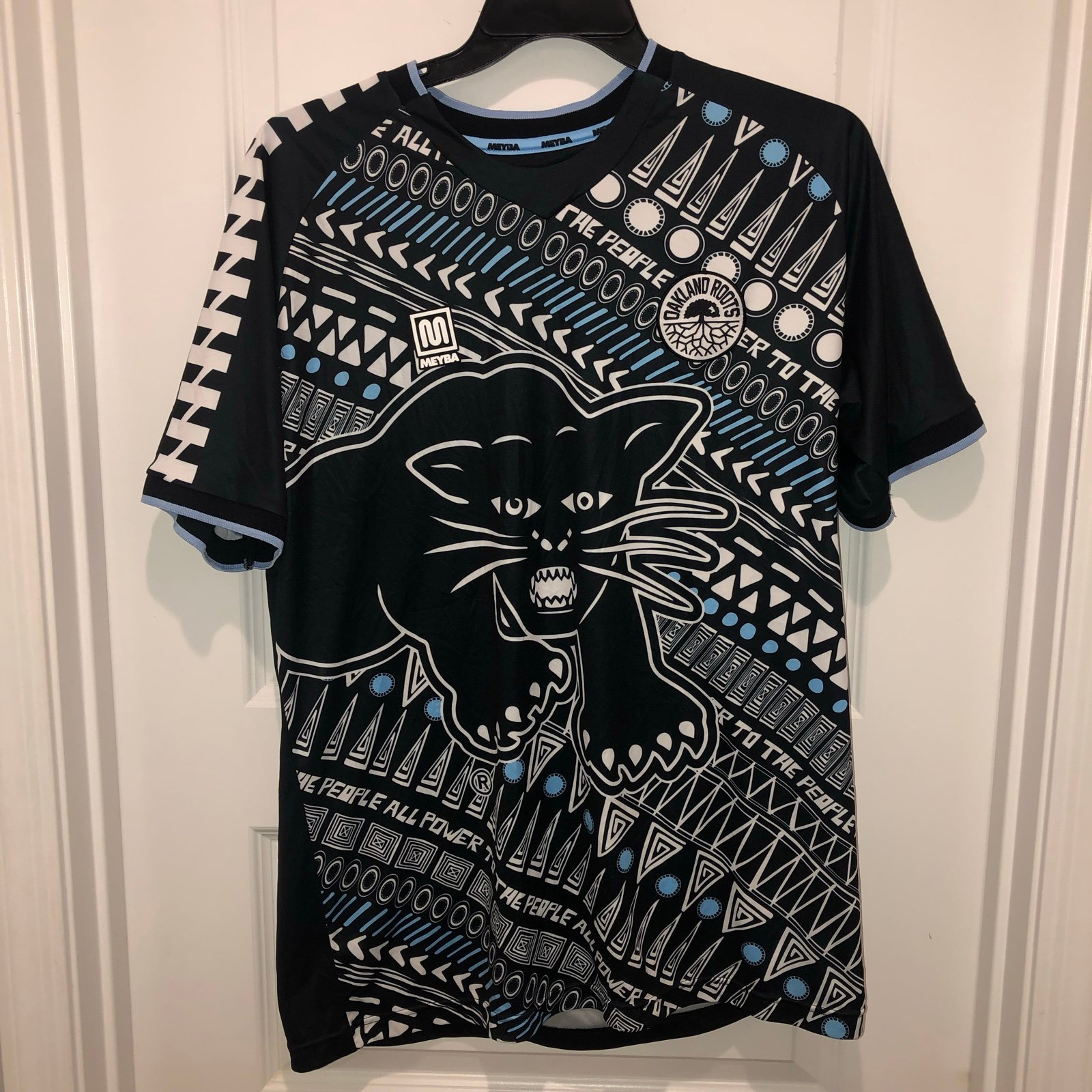 Meyba Oakland Roots Black Panthers Men’s Shirt Top Jersey Football sz XL