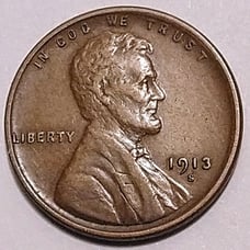 Gem Choice Great Details Key Date 1913s Lincoln Wheat Penny USA Genuine Beauty