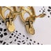 Vtg Signed MONET Gold Tone Clip On Earrings scroll Knot Celtic 1.6 HTF