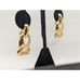 Vtg Signed MONET Gold Tone Clip On Earrings scroll Knot Celtic 1.6 HTF