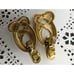 Vtg Signed MONET Gold Tone Clip On Earrings scroll Knot Celtic 1.6 HTF