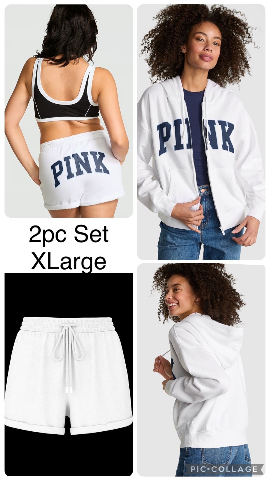 Victoria’s Secret Pink limited edition spring break XL 2pc set hoodie & shorts