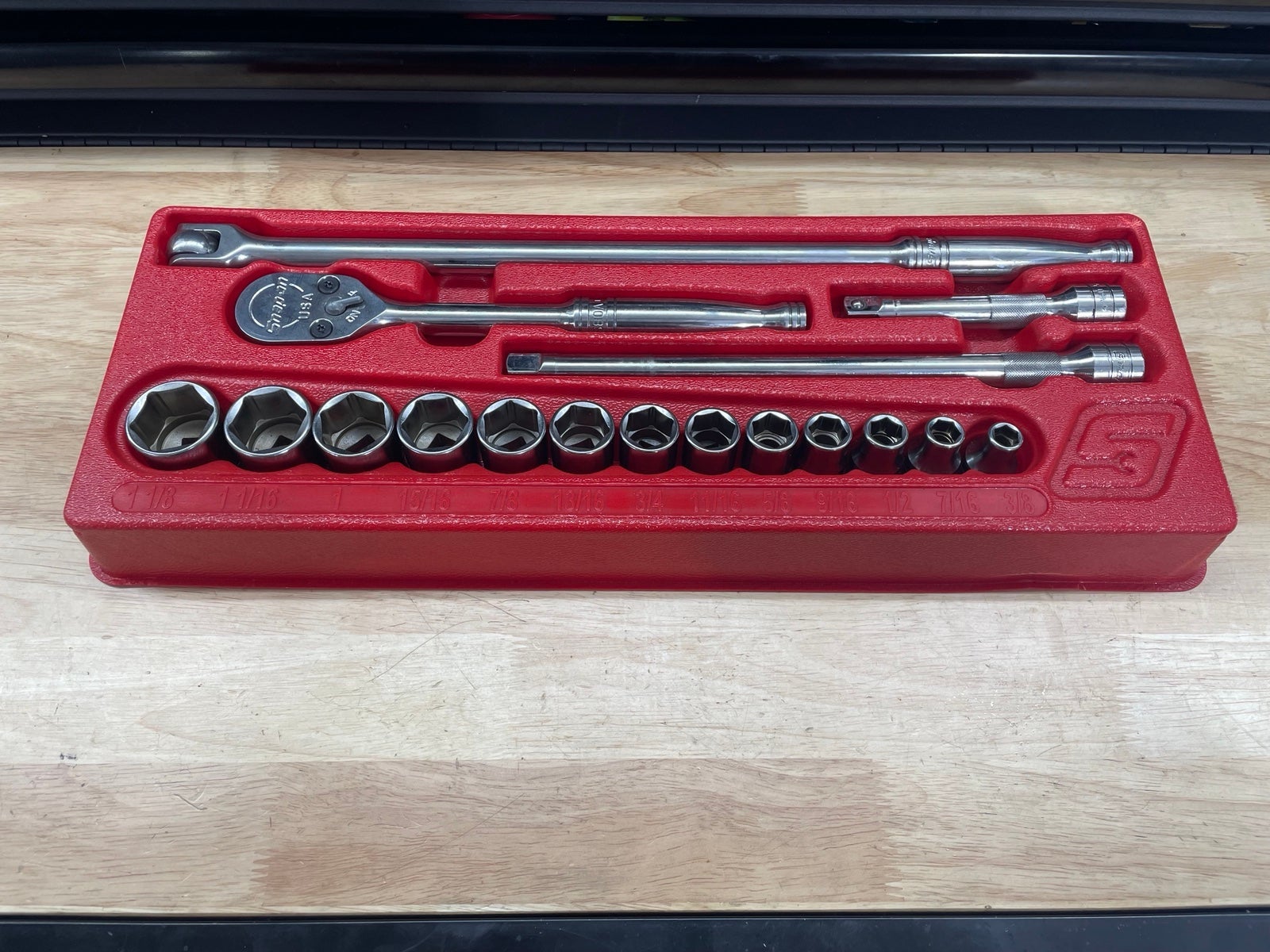 Snap-on 1/2” standard ratchet set