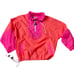 Vintage OP Hot Pink/Orange Windbreaker 3/4 Zip Jacket SZ Junior's M
