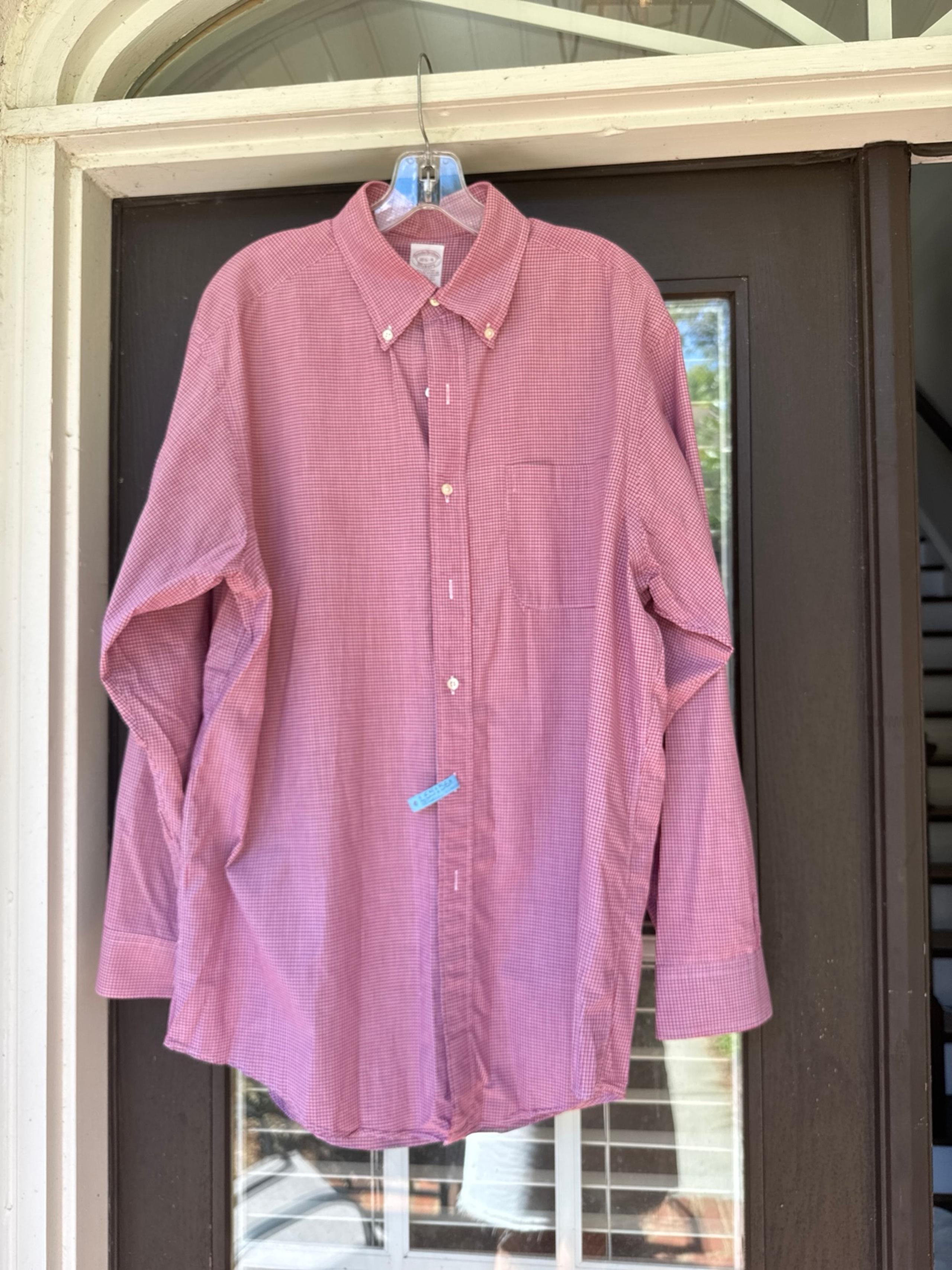 Brooks Brothers Men’s button-down micro check shirt
