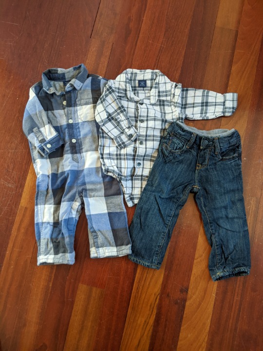 2 Gap Baby Boys Flannel Outfits | 6-12 M