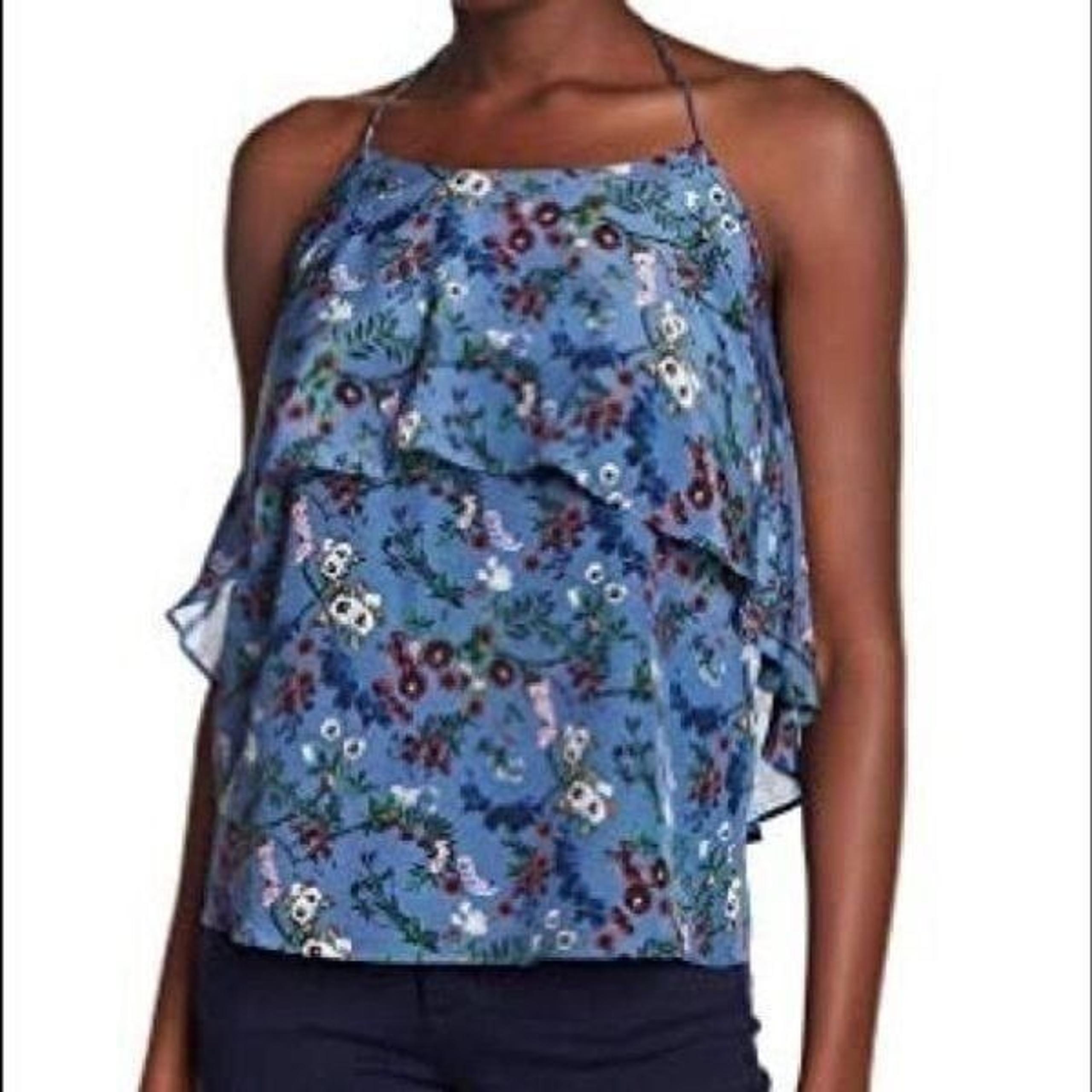 Alice & Olivia Marybeth Silk Halter Top