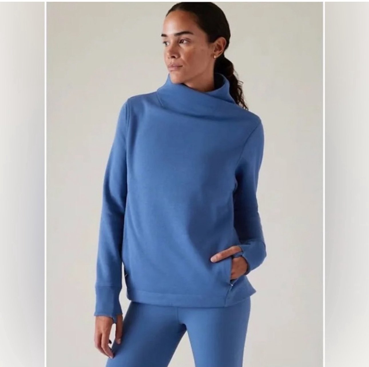 Athleta Cozy Karma Twist Neck Sweatshirt