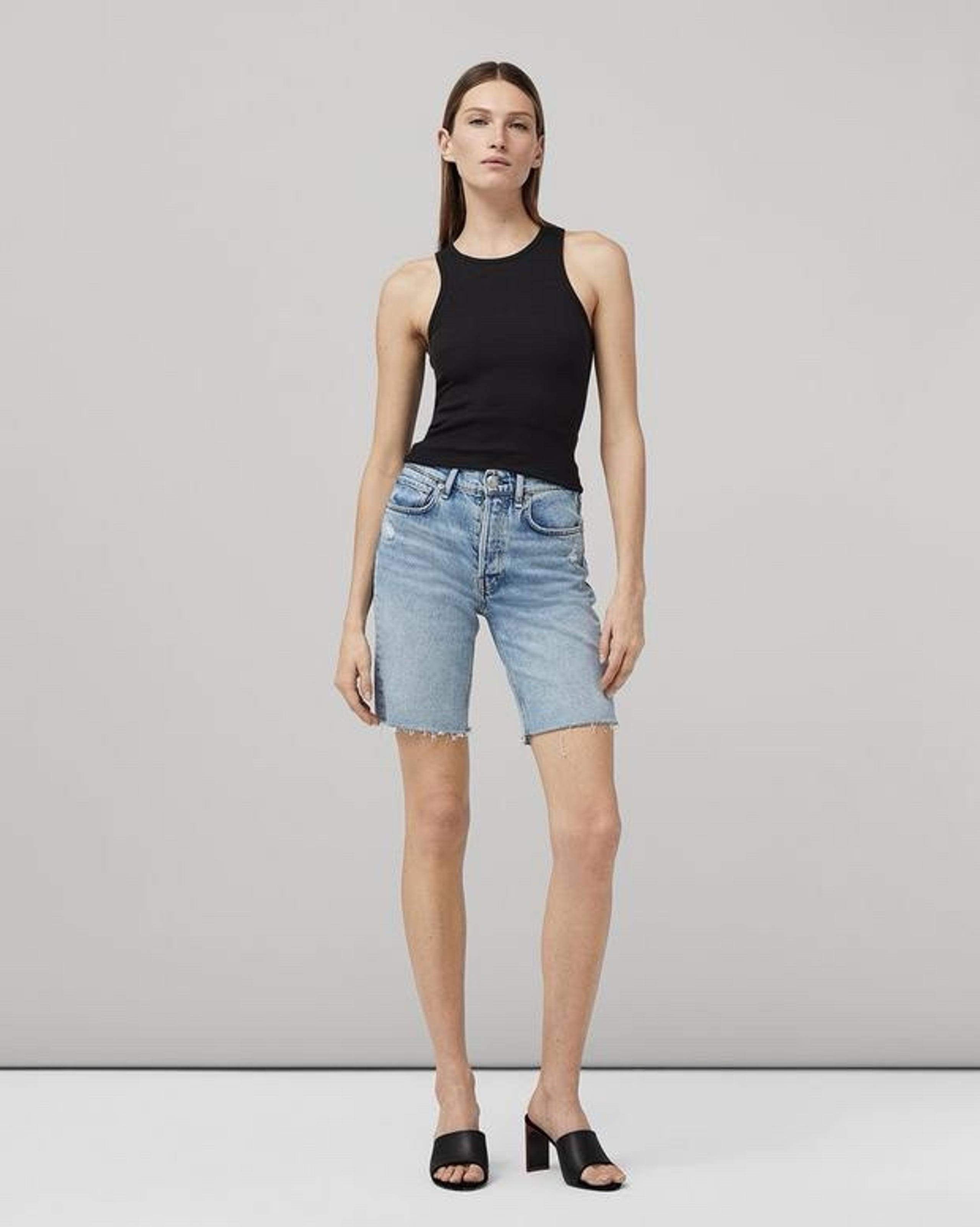 Rag & Bone Dre Low Rise Slim Boyfriend Bermuda Jean Shorts