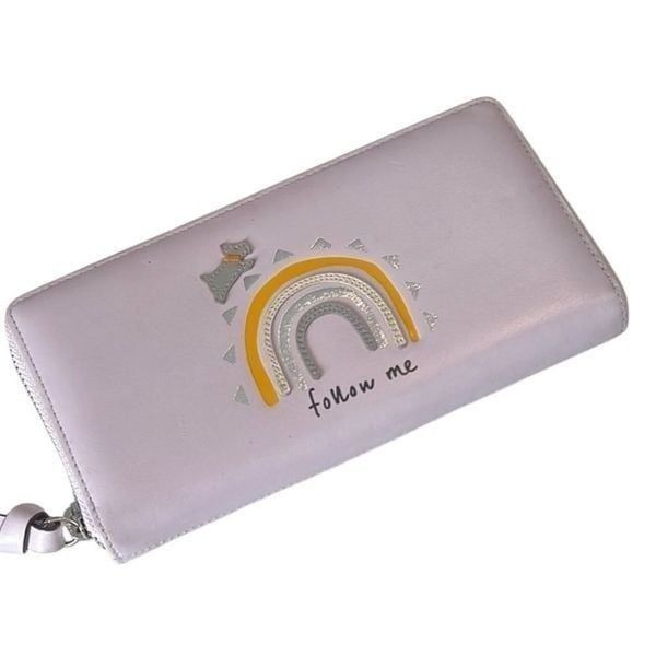 Radley London Follow Me Over the Rainbow Lilac Zip Around Long Wallet