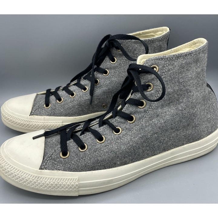 Converse Gray All Stars High Tops Sneakers Shoes Men's 12 / Women's 14