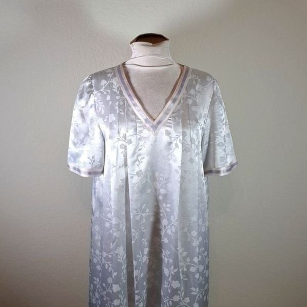 Vintage Women’s Neiman Marcus Liliana Panconesi Nightgown Maxi Short Sleeve L
