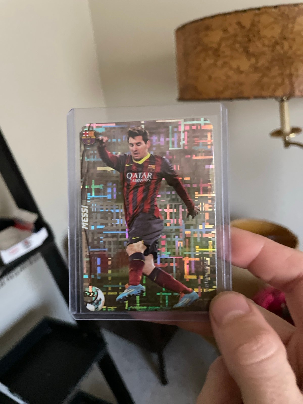 Messi soccer card refractor