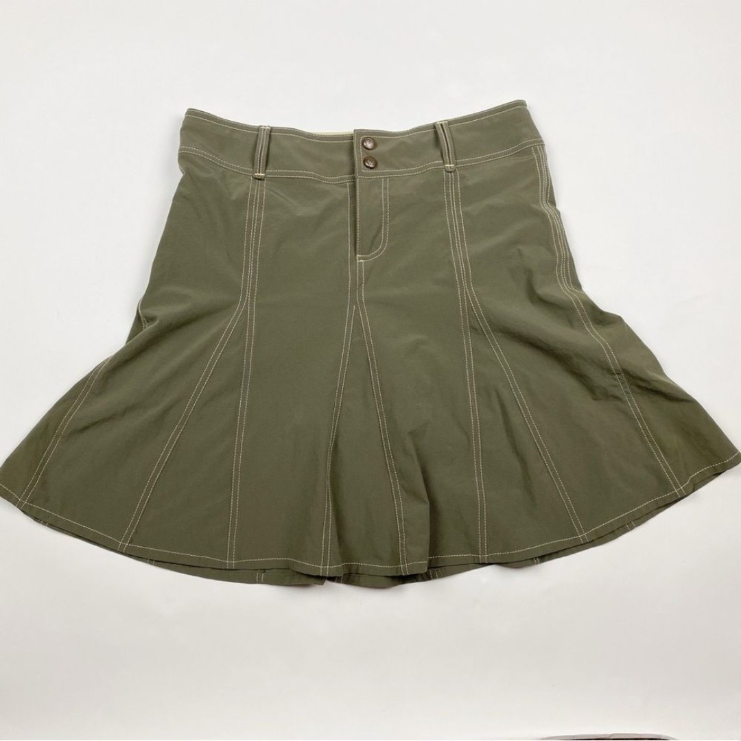 ATHLETA Olive Brown Whatever A-Line Skort Skirt - Size 10