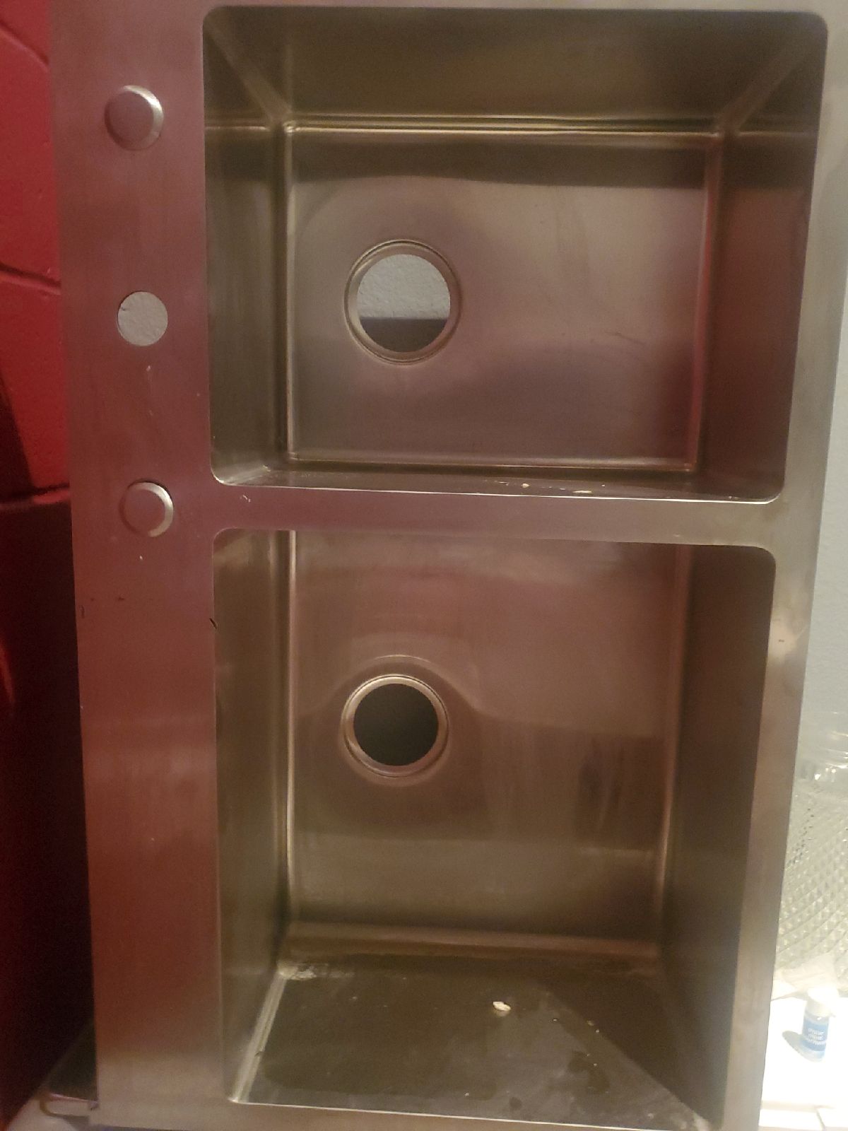 Kitchen sink - 36 metal 2 basin sink