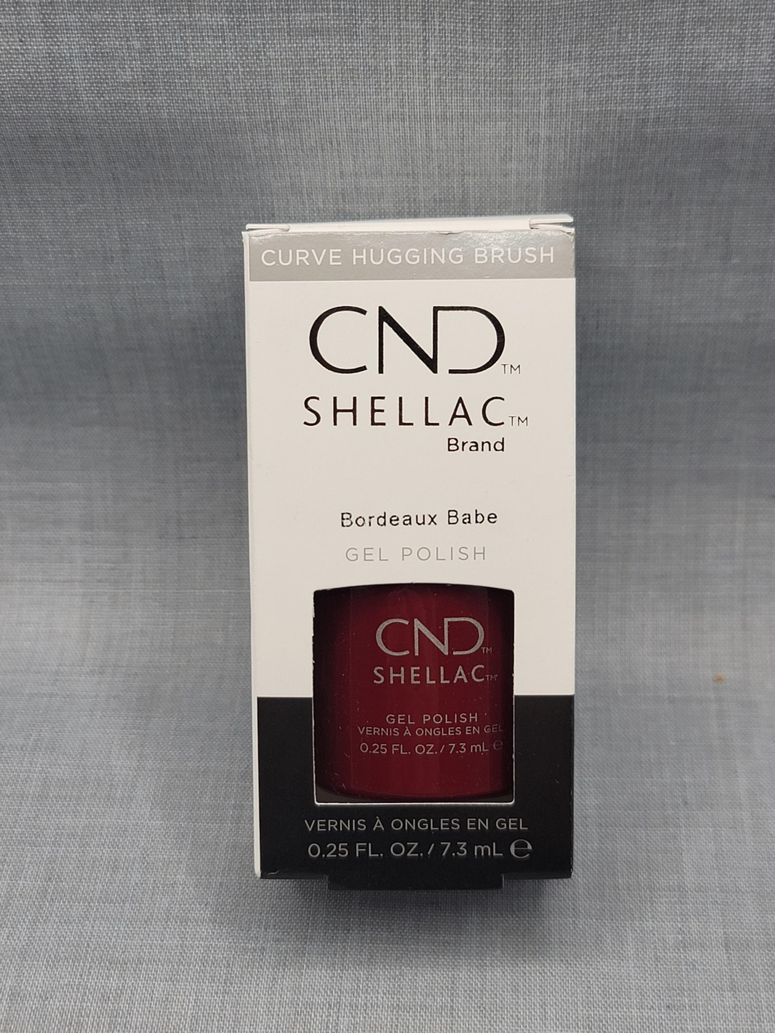 CND Shellac Brand Gel Nail Polish Color Bordeaux Babe 0.25 Fl. Oz. New in box.