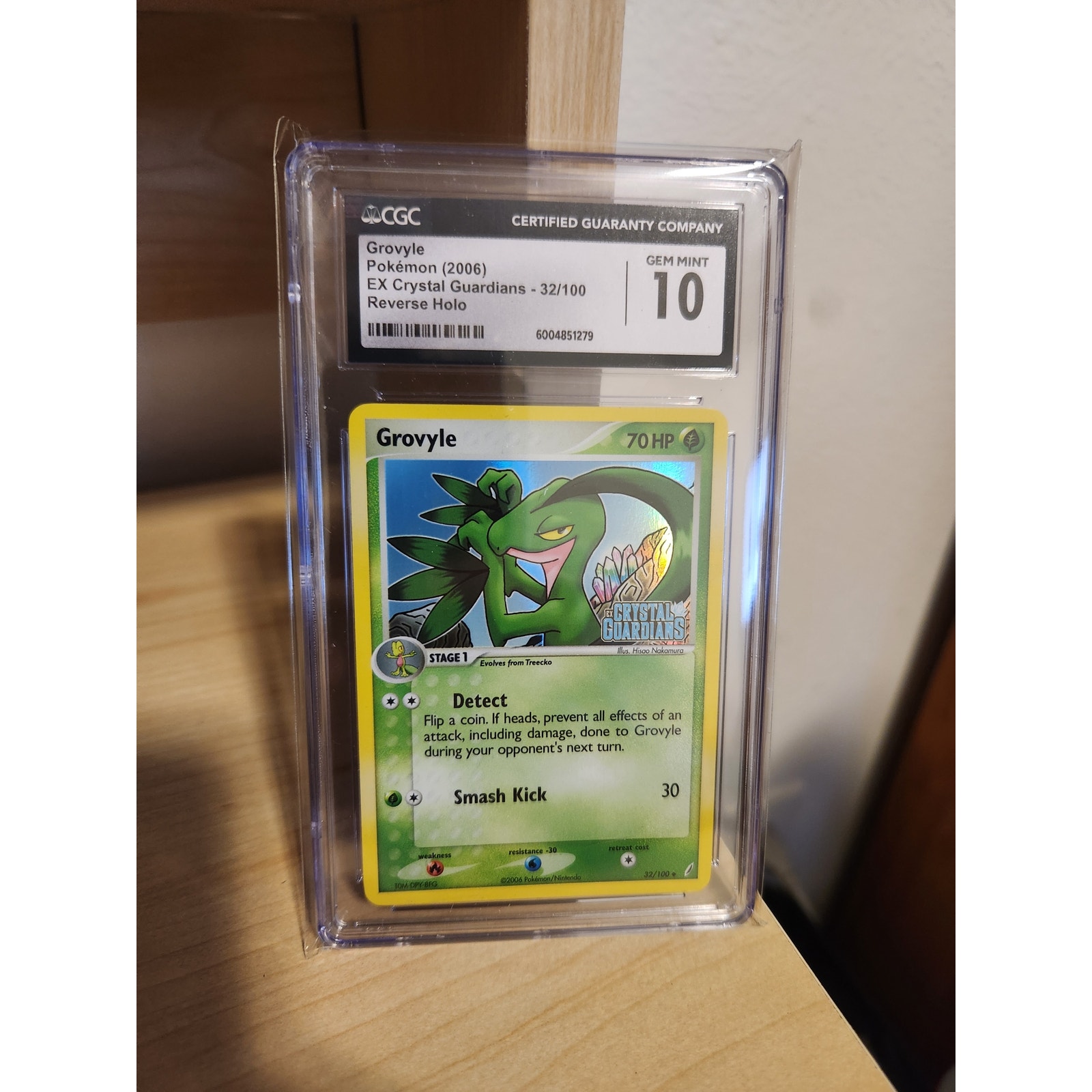 CCG GEM MINT 10 Grovyle Pokemon Crystal Guardians - 32/100 Reverse Holo Pop 10