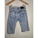 R 13 shorts size 24 (measures 26) Ripped Denim Shorts Distressed Hem Light Wash